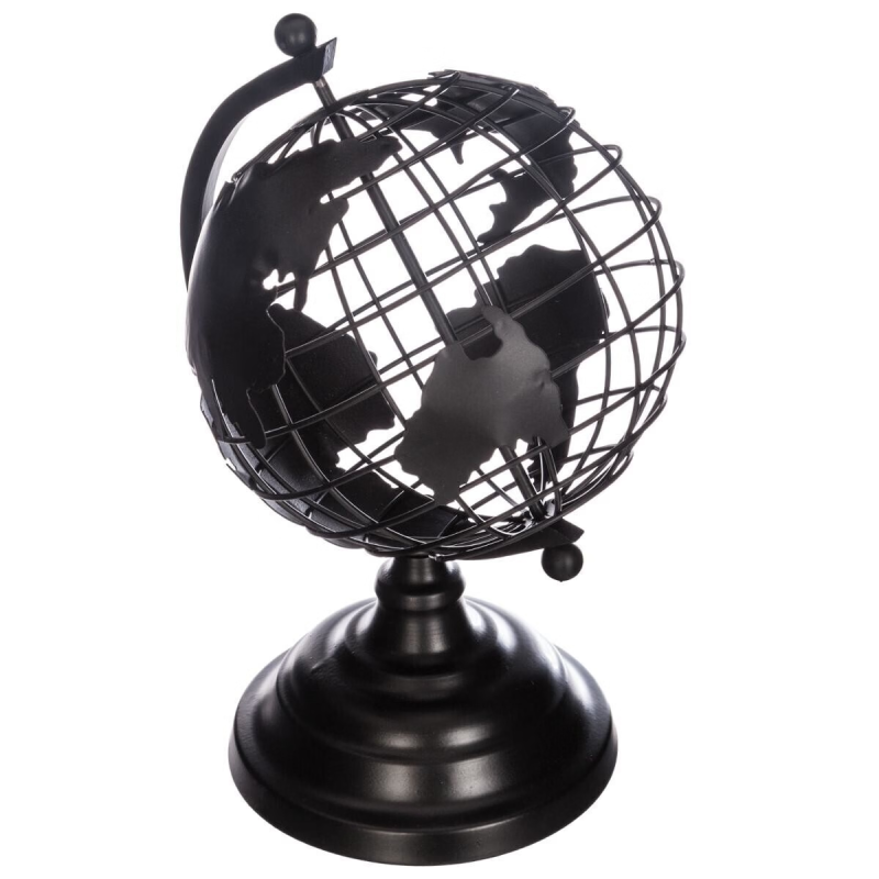Glob decorativ, metal, negru, H.28 cm, 158028