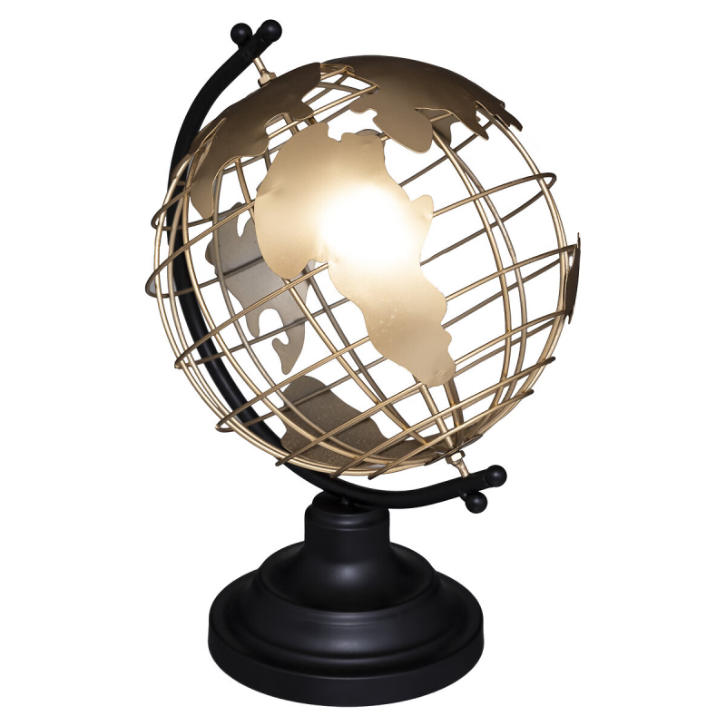 Glob decorativ Loft, metal, negru/auriu, H.28 cm, 158028A