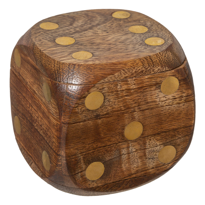 Joc de zaruri, lemn de mango si metal, 173479