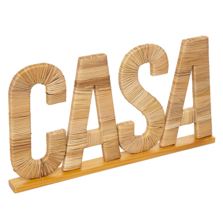 Cuvânt decorativ Casa, lemn, L. 40 cm, 187917