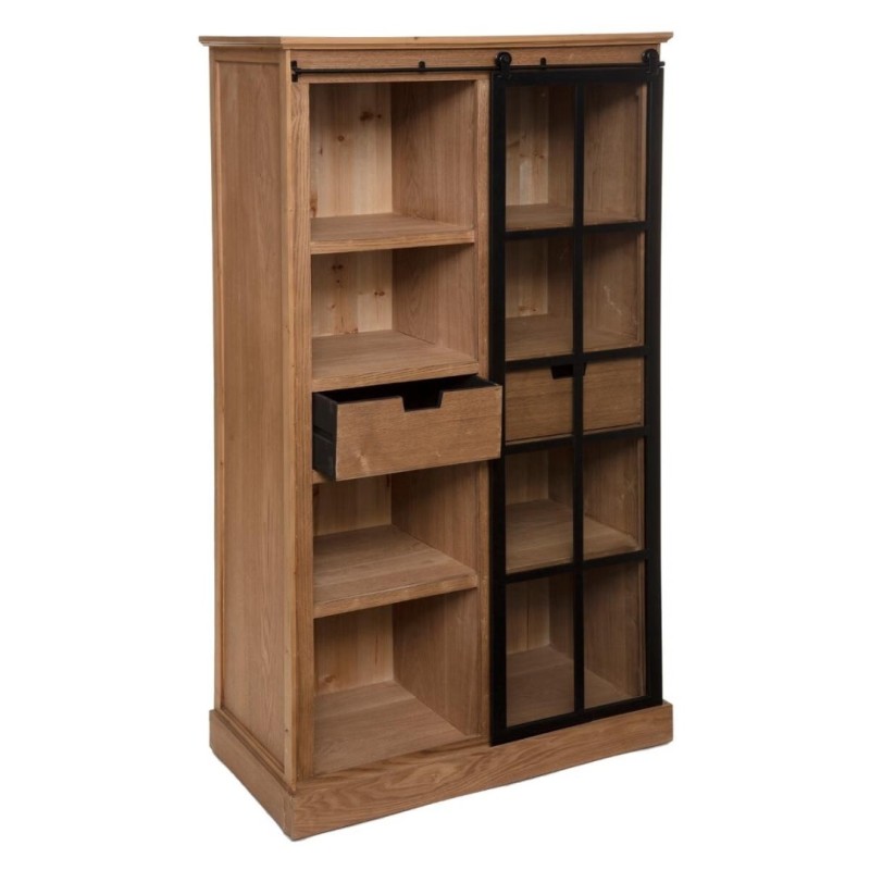 Biblioteca Danik, lemn, maro, natural, H.150 cm, 179079