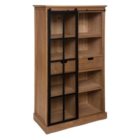 Biblioteca Danik, lemn, maro, natural, H.150 cm, 179079