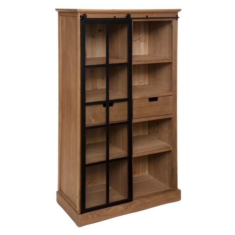 Biblioteca Danik, lemn, maro, natural, H.150 cm, 179079
